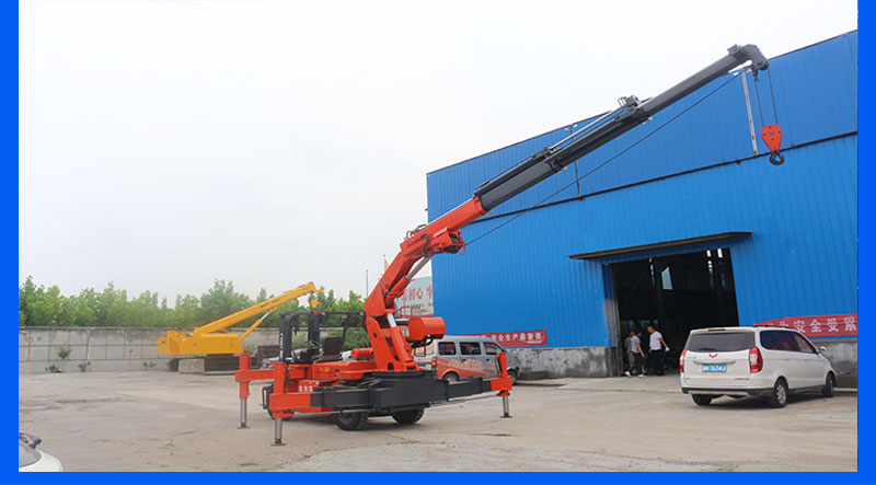 叉車折臂尾吊實拍